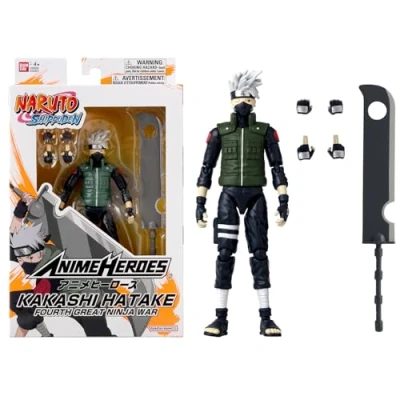 Abbildung von BANDAI Anime Heroes Naruto Shippuden Heldenfiguren 17 cm Kakashi Hatake (Fourth Great Ninja War) 36963