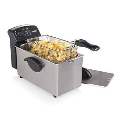 Abbildung von Princess 182626 Edelstahl Fritteuse 3 Liter (2000 Watt) mit Ölfilter und Kaltzonenfunktion