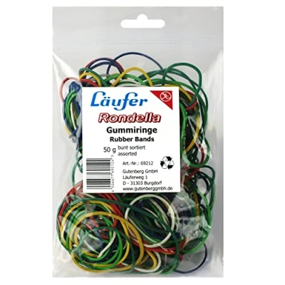 Abbildung von Läufer 69212 Rondella Gummiringe Größen sortiert gemischt, 50 g Beutel, bunt, besonders langlebig