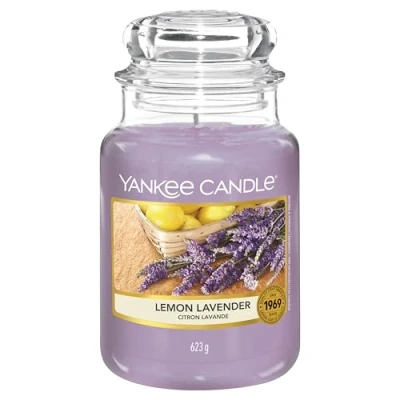 Abbildung von Yankee Candle Duftkerze im Glas (groß) Lemon Lavender Kerze mit langer Brenndauer bis zu 150 Stunden Perfekte Geschenke für Frauen