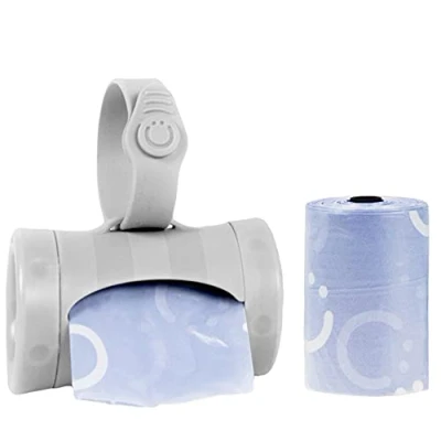 Abbildung von Ubbi Retractable On the Go Bag Dispenser for Baby Travel, Diaper Accessory Must Have Newborn, Helpful Item, Gift, Lavender Scented, Gray