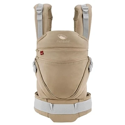 Abbildung von manduca Babytrage XT Monochrome Nougat All In One für Neugeborene ab 3,5 kg und Kleinkinder bis 20 ergonomische Kindertrage mit verstellbarem Steg Einheitsgröße, braun