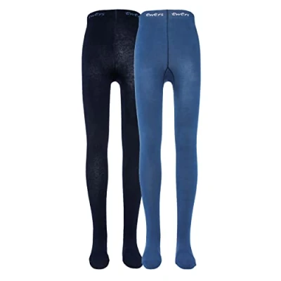Abbildung von Ewers 2 PACK Strumpfhose für Kinder, Größe: 92 98, Aqua/navy