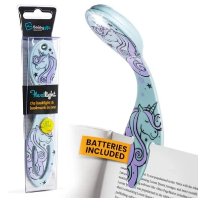 Abbildung von Gifts for Readers &amp; Writers Flexilight Leselampe 2 in 1 Lesezeichen Buch Licht LED Clip On Kinder und Erwachsene Buchlampe Buchzubehör Geschenk für Leser, Buchliebhaber