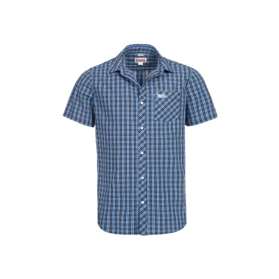 Abbildung von Lonsdale London Herren BRIXWORTH Men Slim Fit Shortsleeve Shirt, Blue/White/Black, XL