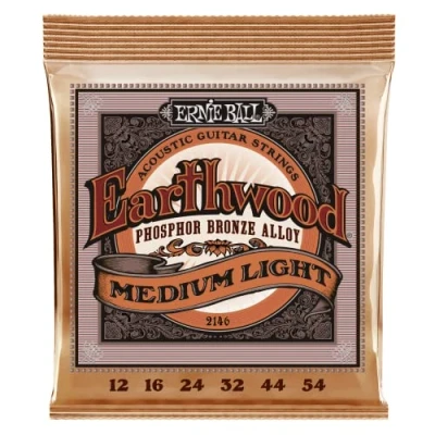 Abbildung von Ernie Ball Earthwood Medium Light Akustik Gitarrensaiten, Phosphor Bronze, Stärke 1254