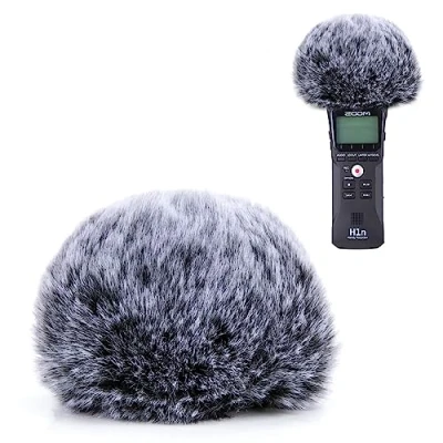 Abbildung von YOUSHARES Zoom H1n Recorder Kurzer Windschutz Muff Popschutz Draussen Mikrofon Fell Pop Filter für Handlicher Tragbarer Rekorder