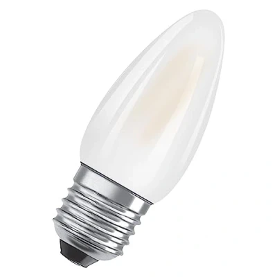 Abbildung von OSRAM LED Star Classic B25 Lampe für E27 Sockel, Kerzenform, mattes Glas, 250 Lumen, warmweiß (2700K), Ersatz herkömmliche 25W Glühbirnen, nicht dimmbar, 1er Pack, White