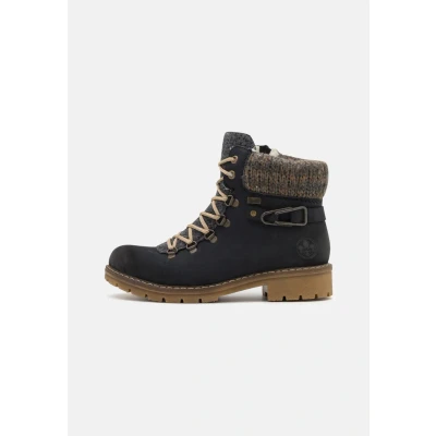 Abbildung von Rieker Schnürstiefelette, Damen, Größe: 38, Pazifik/anthrazit/grafit Schuhe