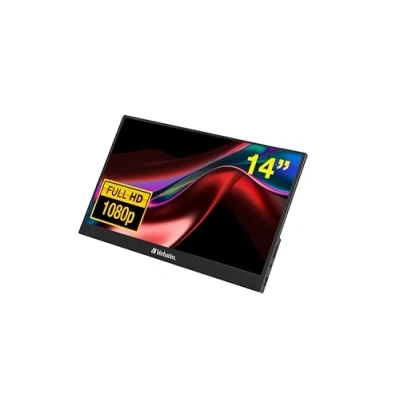 Abbildung von Verbatim PMT 14, Portable Touchscreen Monitor, mobiler 14&quot; Full HD Bildschirm für Laptop, Tablet, Smartphone, PS5 oder Nintendo Switch mit USB A , C sowie HDMI Anschluss, schwarz