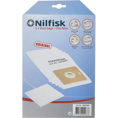 Abbildung von Sac d&#039;aspirateur Nilfisk 78602600 aspirateur staubsaugerbeutel 5 stück + 1 filter