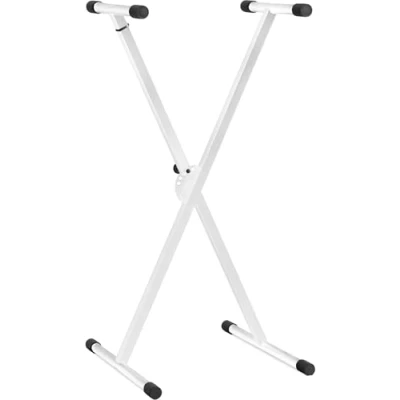 Abbildung von Classic Cantabile X Keyboardständer (höhenverstellbar in 5 Stufen, klappbar, zerlegbar, stabil) Weiß