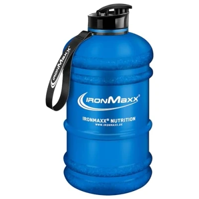 Abbildung von IronMaxx Water Gallon Frosted Blue 2200ml BPA &amp; DEHP frei auslaufsichere Trinkflasche mit Messskala in verschiedenen Farben erhältlich