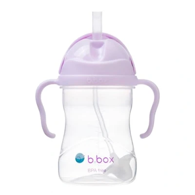 Abbildung von b.box Trinklernbecher für Jeden Winkel Flip Top, Schwerer Strohhalm, Griff, Auslaufsicher BPA Frei &amp; Spülmaschine Ab 6 M 240 ml, Boysenberry