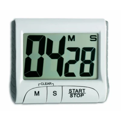 Abbildung von TFA Dostmann Eieruhr Timer digital, 38.2021.02, magnetische Küchenuhr, Hausaufgabentimer, Zubehör Kurzzeitwecker, Sporttimer, bis 99 Min 59 Sek, mit Memory Funktion, klein und handlich, weiß