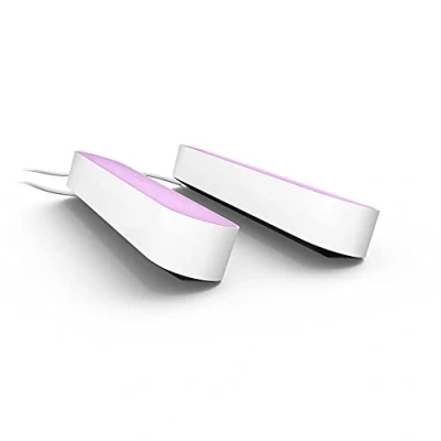 Abbildung von Philips Hue White &amp; Color Ambiance Play Lightbar Doppelpack Basis Set (500 lm), dimmbare LED für das Lichtsystem mit 16 Mio. Farben, smarte Lichtsteuerung über Sprache oder App, weiß