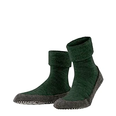 Abbildung von FALKE Herren Stoppersocken Cosyshoe M Hp Wolle rutschhemmende Noppen 1 Paar, Grün Green Melange 7318, 37/38 EU