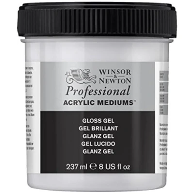 Abbildung von Winsor &amp; Newton 3040914 Glanz Gel Malmittel, verbessert Transparenz, Tiefe und von Acrylfarben 237ml Topf