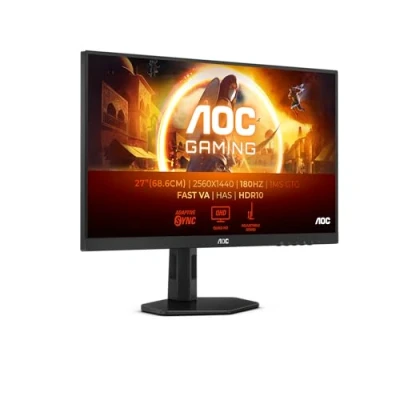 Abbildung von AOC Gaming Q27G4XND 27 Zoll QHD Monitor, 180 Hz, 1 ms GTG, Fast VA, FreeSync Prem, höhenverstellbarer Standfuß, HDR10 (2560 x 1420, HDMI 2.0, DisplyPort 1.4)