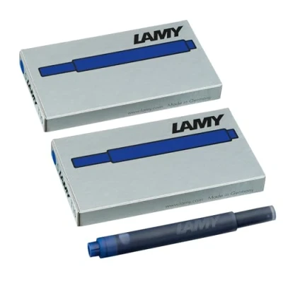 Abbildung von Lamy T10 Tintenpatrone 2er Set Großraumpatronen in der Farbe blau Patronenfüllhaltermodelle Im Blister 10 Stück
