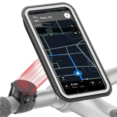 Abbildung von Shapeheart französische Innovation, Magnetische Fahrrad Handyhalterung mit Abnehmbarer wetterfester Hülle. Telefonhalterung für Elektrofahrräder, Fahrräder, Roller, Mountainbikes... Fahrradzubehör