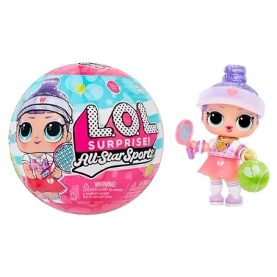 Abbildung von L.O.L. Surprise! All Star Sports Vault Collection Tots Inkl. 1 Puppe, Blindverpackung, 12 Puppen zum Sammeln, 8 Zubehörteile Auspacken, Ideal für Kinder ab 4 Jahren, Rosa