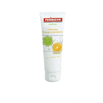 Abbildung von PediBaehr Fußcreme Orange Lemongrass, mit Orangenöl und Zitronengrasöl, 125 ml