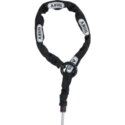 Abbildung von ABUS Rahmenschloss Einsteckkette Adaptor Chain 2.0 6KS Kette zur Zweitsicherung des Fahrrads 6 mm stark 130 cm lang Schwarz mit Schlosstasche 5950