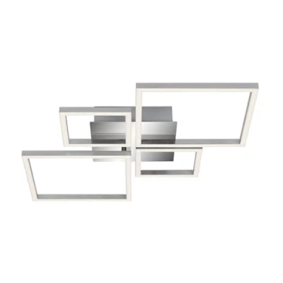 Abbildung von BRILONER LED Deckenleuchte schwenkbar, Deckenlampe dimmbar, Warmweißes Licht, chrom silberfarbig, 750x470x73mm (lxbxh), 3128 018