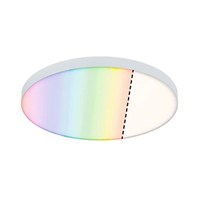 Abbildung von Paulmann 79899 LED Panel Velora Smart Home Zigbee 300mm rund incl. 1x16,5 W dimmbar RGBW Farbsteuerung Deckenleuchte 3000 K, Weiß