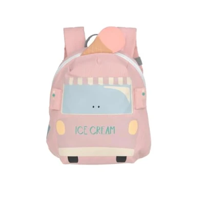 Abbildung von LÄSSIG Kleiner Kinderrucksack für Kita Kindertasche Krippenrucksack mit Brustgurt, 20 x 9.5 24 cm, 3,5 L/Tiny Backpack Ice Cart