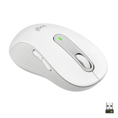Abbildung von Logitech Signature M650 L Left Kabellose Maus für große linke Hände, Leise Klicks, Anpassbare Seitentasten, Bluetooth, Kompatibilität mit mehreren Geräten Weiß