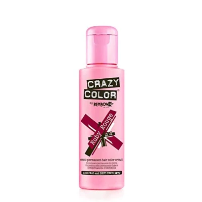 Abbildung von Crazy Color Renbow Semi Permanent Hair Colour Cream Dye 100ml Ruby Rouge