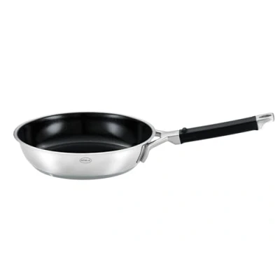 Abbildung von RÖSLE SILENCE PRO CeraPlus Bratpfanne Ø 28 cm, Antihaft &amp; Robust Hitzebeständig bis 260 C, Keramikversiegelung, spülmaschinengeeignet, Edelstahl 18/10, Silberfarben/Schwarz, 51 x 29,5 9,5 cm