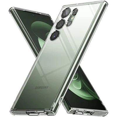 Abbildung von Ringke Fusion Kompatibel mit Samsung Galaxy S23 Ultra 5G (2023) Hülle Transparent Dünn Weiche Silikon Rahmen Case Band Löcher Clear