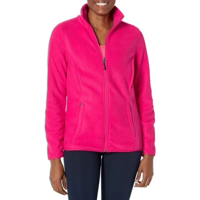 Abbildung von Amazon Essentials Damen Weiche Polarfleece Jacke mit durchgehendem Reißverschluss in klassischer Passform (erhältlich Übergrößen), Rosa, S