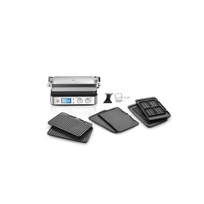 Abbildung von Braun MultiGrill 9 CG 9047 Kontaktgrill mit Grill , Flach und Waffelplatten, Grillpositionen: Kontakt, BBQ, Ofen, Spülmaschinenfeste Platten, Fettauffangschale, 230 Höchsttemperatur, Boost Funktion