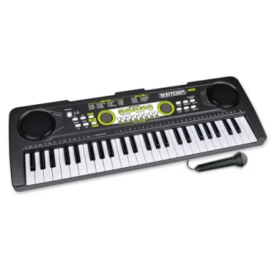 Abbildung von Bontempi HarmonyKeys Digitale Tastatur mit Mikrofon, 49 Tasten, 53,4 x 19,1 5,9 cm