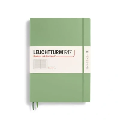 Abbildung von LEUCHTTURM1917 370261 Notizbuch Master Classic (A4+) Hardcover, 235 nummerierte Seiten, Salbei, liniert