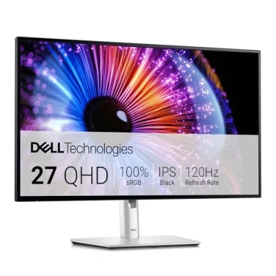 Abbildung von Dell U2724DE UltraSharp Thunderbolt 27 Zoll QHD (2560x1440) Monitor, 120Hz, IPS Black, 5ms, 98% DCI P3, 2X Thunderbolt, USB C, DisplayPort, HDMI, 4X USB, RJ45, 3 Jahre Garantie, Silber
