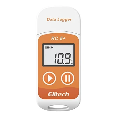 Abbildung von Elitech RC 5+ serie PDF USB Temperaturdatenlogger Wiederverwendbarer Recorder 32000 Punkte Hohe Genauigkeit