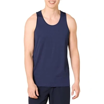 Abbildung von Amazon Essentials Herren Leichtes, Schnelltrocknendes Gym Tanktop Aus Funktionsstretch, Marineblau, L