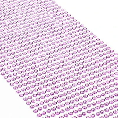 Abbildung von Movoja Lilane Strasssteine runde Glitzersteine 1200 Stück 3 mm selbstklebend zum Verzieren und Basteln Schmucksteine aufkleben Steinchen Dekosteine Bastelsteine Lila