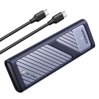 Abbildung von UGREEN 20Gbps NVMe SATA SSD Gehäuse USB C 3.2 Gen 2x2, M.2 für und von M Key/ M+B Key in 2280/2242/2230/2260, kompatibel mit MacBook Pro 2024, HP 14pro, iPhone16 Promax, PS5