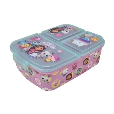 Abbildung von Theonoi Kinder Brotdose/Lunchbox/Sandwichbox Gabbys Puppenhaus Gabby Dollhouse aus Kunststoff BPA frei tolles Geschenk für (Gabby&#039;s Dollhouse)
