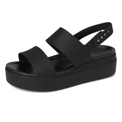 Abbildung von Crocs womens Brooklyn Low Wedge Sandal, Black/Black, 34/35 EU