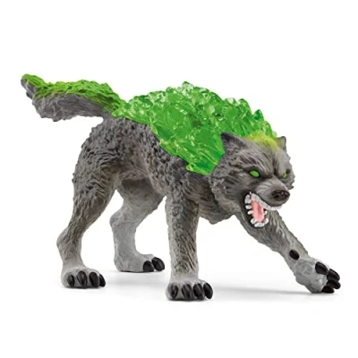 Abbildung von schleich ELDRADOR CREATURES 70153 Granitwolf Realistische Gefährliche Fantasy Monster Actionfigur, Mythische Wolfsfigur mit Realistischen Details, Figuren ab 7 Jahren