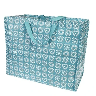 Abbildung von Große Aufbewahrungstasche mit Reißverschluss, robust und langlebig, 55 x 48 28 cm, 70 l, Design wählbar (blaue Freundschaft)