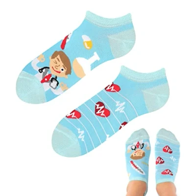 Abbildung von TODO Lustige Socken Damen und Herren, Coole mit Motiv Bunte, Mehrfarbige, Verrückte (39 42, Doctor LOW)