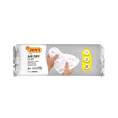Abbildung von Jovi Air Dry Modelliermasse, gebrauchsfertig, lufttrocknend, auf Basis von Feuchtton, 500 g in weiß